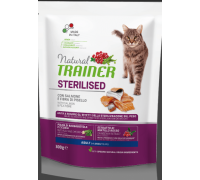 Trainer Сухой корм Natural Adult Sterilised для взрослых кастрированных кошек с лососем. Вес: 300 г