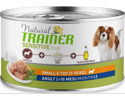 Trainer Natural Sensitive Plus Mini Adult консервы гипоаллергенный рацион для взрослых собак мелких пород с кониной и рисом. Вес: 150 г