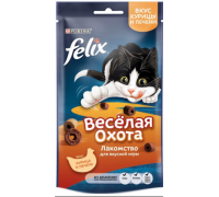 Феликс Веселая Охота сухой корм для кошек курица, печень (Felix). Вес: 50 г