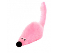 PETTO Игрушка "Мышь с мятой" GoSi розовый мех с хвостом из розового меха на картоне с еврослотом