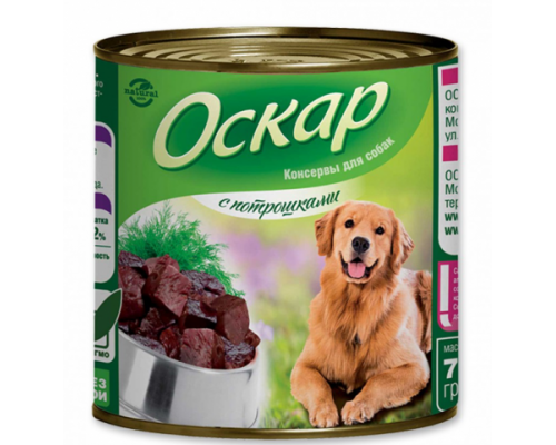 Оскар консервы для собак с Потрошками. Вес: 750 г