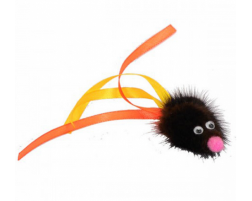 PETTO Игрушка Мышь норка М с хвостом из лент GoSi этикетка кружок