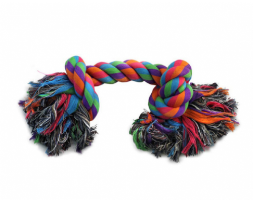 Игрушка для собак "Веревка с двумя узлами", 16 см
