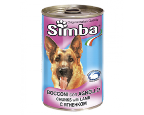 Simba Dog консервы для собак кусочки ягненка. Вес: 1,23 кг