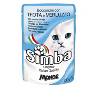 Simba Cat Pouch паучи для кошек форель с треской. Вес: 100 г