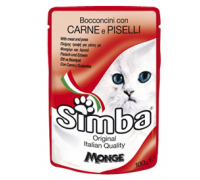 Simba Cat Pouch паучи для кошек мясо с горохом. Вес: 100 г
