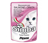 Simba Cat Pouch паучи для кошек лосось с камбалой. Вес: 100 г