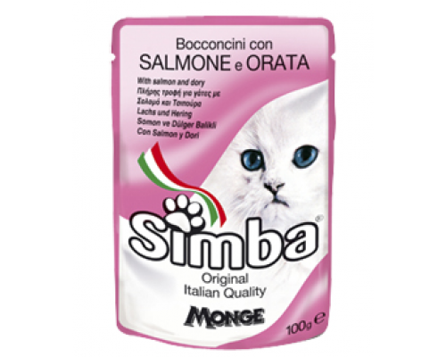 Simba Cat Pouch паучи для кошек лосось с камбалой. Вес: 100 г