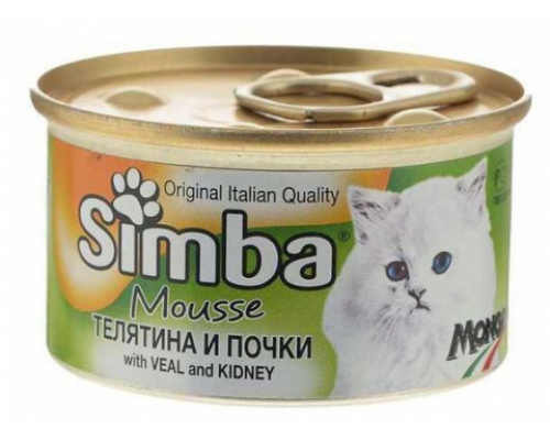 Simba Cat Mousse мусс для кошек телятина/почки. Вес: 85 г