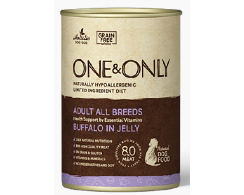 ONE&ONLY консервы для собак Буйвол в желе (Buffalo in Jelly). Вес: 400 г