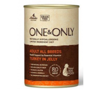ONE&ONLY консервы для собак Индейка в желе (Turkey in Jelly). Вес: 400 г