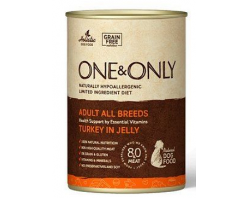ONE&ONLY консервы для собак Индейка в желе (Turkey in Jelly). Вес: 400 г