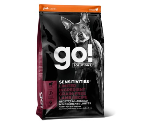 GO! Беззерновой для щенков и собак с ягненком для чувст. пищеварения (Sensitivity + Shine LID Lamb Dog Recipe, Grain Free, Potato Free). Вес: 1,59 кг