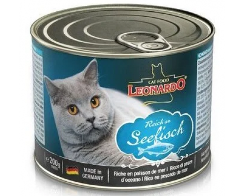 Leonardo консервы для кошек с Морской рыбой. Вес: 200 г