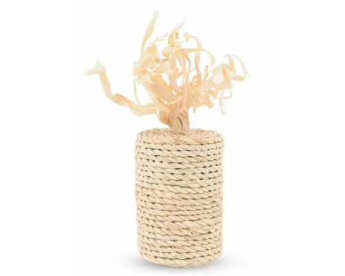 TRIOL Игрушка из кукурузных листьев для кошек "Бабина", d 4,5 см, L 12 см