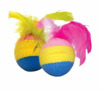 TRIOL мяч для кошек радужный трехцветный зефирный 4см (Триол)