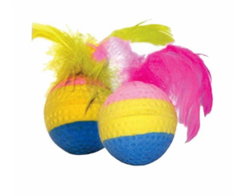 TRIOL мяч для кошек радужный трехцветный зефирный 4см (Триол)
