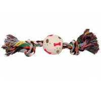 TRIOL Игрушка для собак "Веревка, 2 узла и мяч", d65/300мм (Триол)