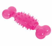 ГРЫЗЛИК Косточка с шипами Dental Размер 11,5 см, Цвет Розовый, Материал TPR