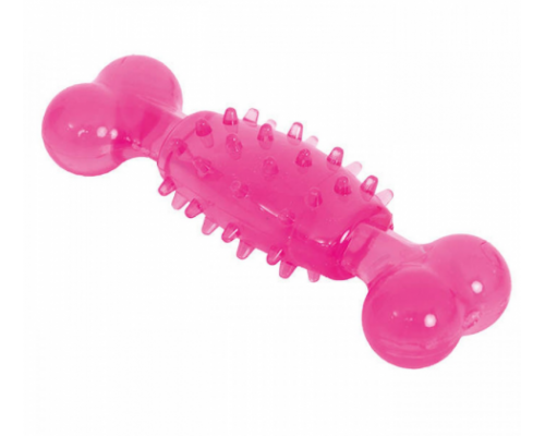 ГРЫЗЛИК Косточка с шипами Dental Размер 11,5 см, Цвет Розовый, Материал TPR