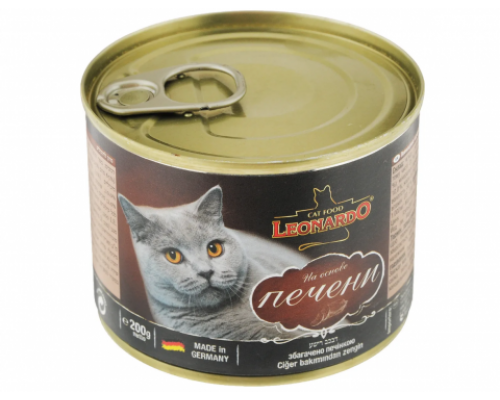 Leonardo консервы для кошек Печень. Вес: 200 г