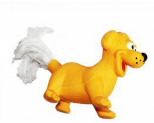 ZIVER Игрушка "Собака с веревочным хвостом оранжевая", 8 см