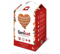 Sanicat Комкующийся наполнитель с ароматом имбирного пряника, лимитированная серия (Gingerbread 6l) 6 л