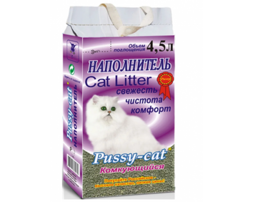 Pussy-Cat наполнитель комкующийся (Пуси Кет) 4,5 л