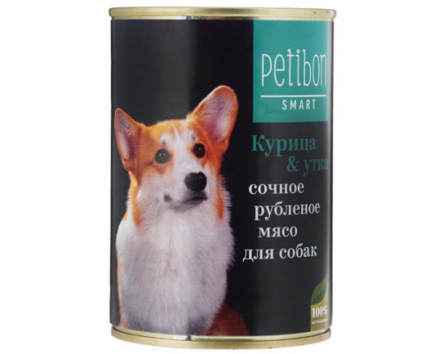 Petibon Smart Рубленое мясо для собак с курицей и уткой. Вес: 410 г