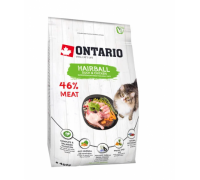 Ontario Для вывода шерсти у кошек с уткой и курицей (Cat Hairball). Вес: 2 кг