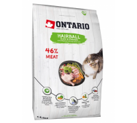 Ontario Для вывода шерсти у кошек с уткой и курицей (Cat Hairball). Вес: 6,5 кг