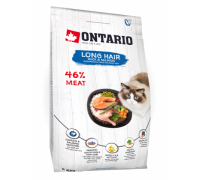 Ontario Для длинношерстных кошек с уткой и лососем (Cat Longhair). Вес: 2 кг