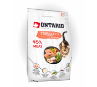 Ontario Для стерилизованных кошек с лососем (Cat Sterilised Salmon). Вес: 400 г