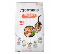 Ontario Для стерилизованных кошек с лососем (Cat Sterilised Salmon). Вес: 6,5 кг
