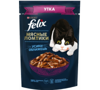 Феликс Мясные ломтики для кошек Утка (Felix). Вес: 75 г