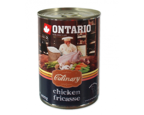 Ontario Консервы для собак "Куриное фрикассе" (Culinary Chicken Fricasse). Вес: 400 г
