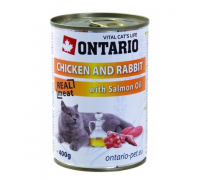 Ontario Консервы для кошек курица и кролик (Chicken, Rabbit, Salmon) 6шт*200 г