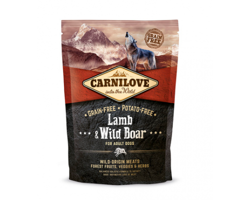 Carnilove Беззерновой корм для взрослых собак всех пород Lamb & Wild Boar for Adult с ягненком и диким кабаном. Вес: 1,5 кг