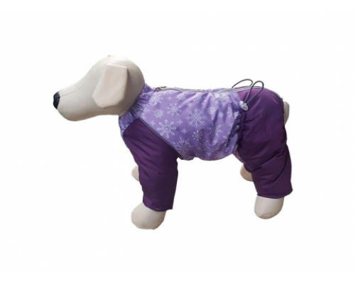 Комбинезон для собак Снежинка р.25 (сука) фиолетовый