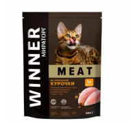 Winner MEAT Корм сухой полнорационный для взрослых кошек старше 1 года из ароматной курочки (Виннер). Вес: 300