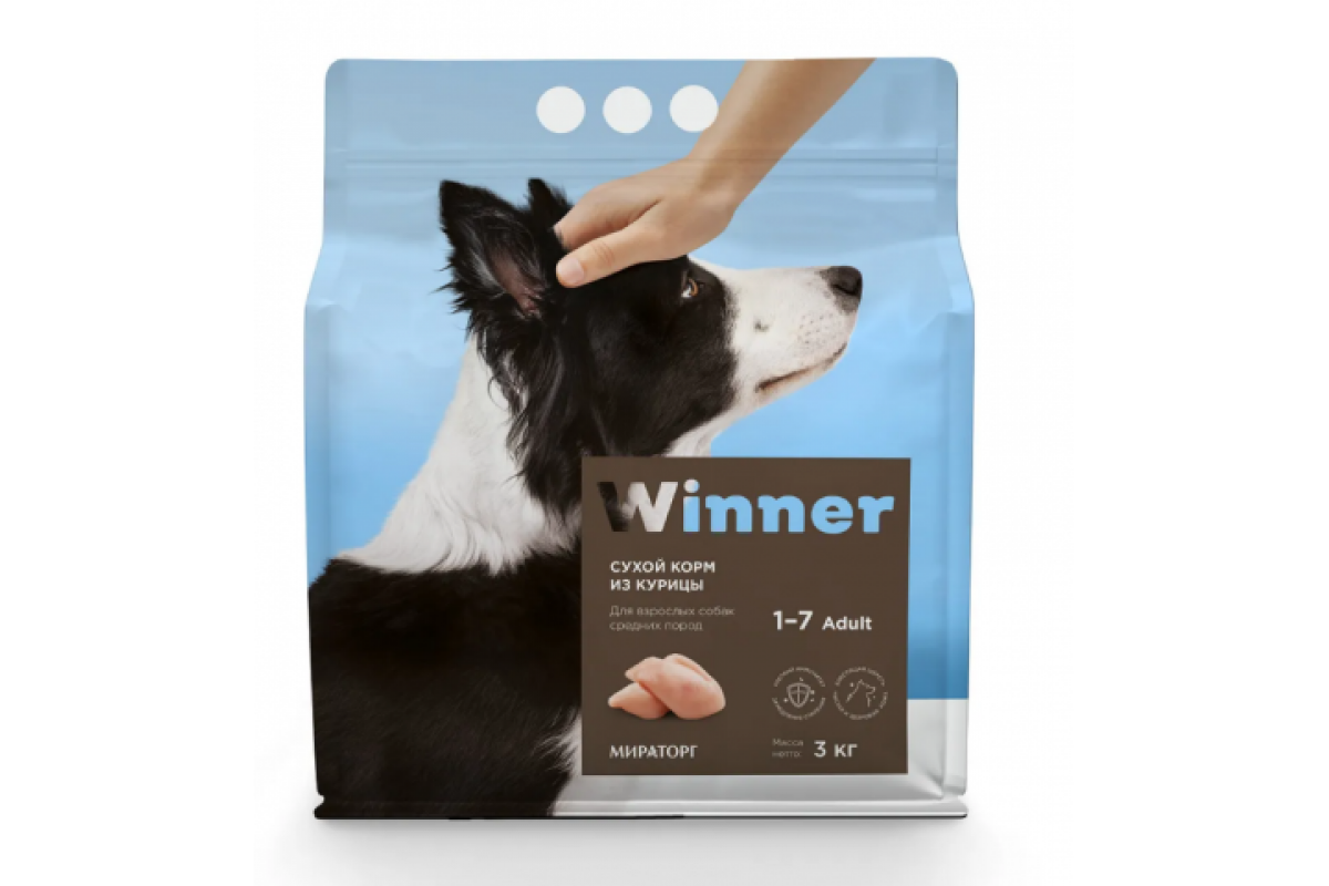 Корм мираторг для собак отзывы ветеринара. Виннер корм для собак средних пород 3 кг. Мираторг Виннер для собак. Winner для щенков средних пород. Сухой корм Винер для собак.