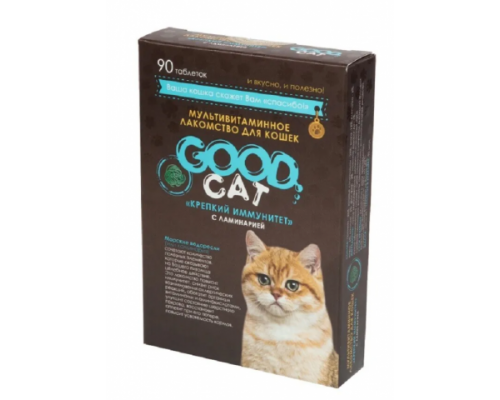 GOOD Cat Мультивитаминное лакомcтво для Кошек "КРЕПКИЙ ИММУНИТЕТ" с ламинарией 90 таб