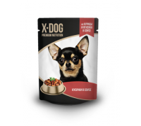X-DOG Консервы для собак курица и ягнёнок в соусе. Вес: 85 г
