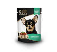 X-DOG Консервы для собак курица и кролик в соусе. Вес: 85 г