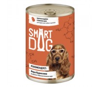 Smart Dog Консервы для взрослых собак и щенков кусочки индейки в нежном соусе. Вес: 240 г