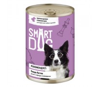 Smart Dog Консервы для взрослых собак и щенков кусочки кролика в нежном соусе. Вес: 240 г