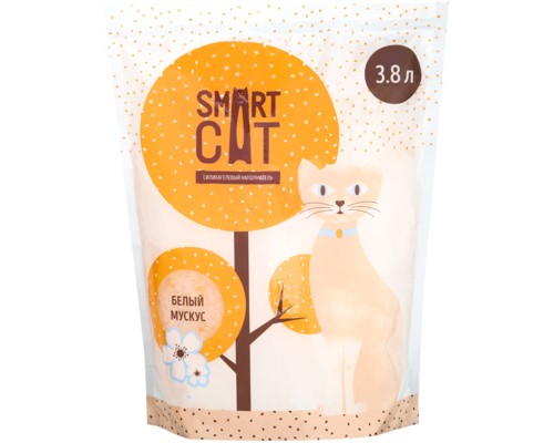 Smart Cat Силикагелевый наполнитель с ароматом "белый мускус", 3,8 л