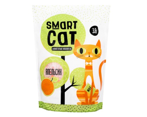 Smart Cat Силикагелевый наполнитель с ароматом апельсина, 3,8 л