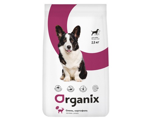 Organix сухой корм для собак с олениной и картофелем (Adult Dogs Reindeer and Potato). Вес: 12 кг
