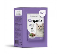 Organix Набор паучей 5+1 в подарок для стерилизованных кошек: индейка в желе. Вес: 510 г
